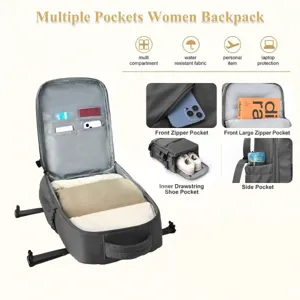 Multifunktionaler reiserucksack mit großem fassungsvermögen und vielen fächern für frauen.