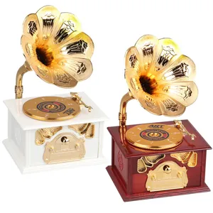 Boite a musique gramophone vintage decoration de bureau creative cadeau pour la maison.