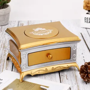 Vintage retro music box jewelry storage box creative decorative ornament for gifts
