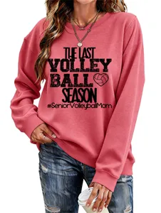 Starker Damen Volleyball Pullover, bequemes Langarm Sweatshirt für Freizeit und Sport.