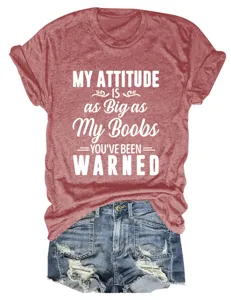 Dames korte mouwen t-shirt met grappige quote en denim shorts voor casual zomer outfit