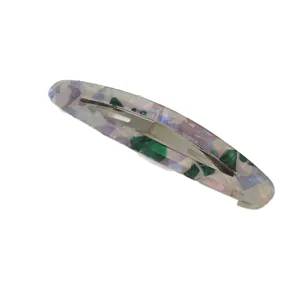 French retro oval acetate hair clip elegant women fashion hair styling accessories