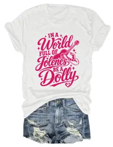 Women casual short sleeve round neck t-shirt with funny graphic print, summer fashion top.