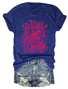 Detailed view of women casual short sleeve t-shirt with letter graphic print and denim shorts.