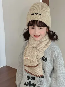 Kids solid cable knit scarf winter warm cozy children baby unisex fashion neck warmer