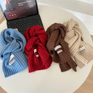 Children winter warm knit scarf soft cozy cute woolen neck warmer versatile kids daily wear