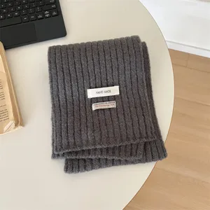 Children knit scarf winter warm soft wool cozy neck warmer cute simple cloth label stylish