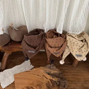 Thick windproof toddler girl cape Maillard triangular scarf baby winter warm scarf