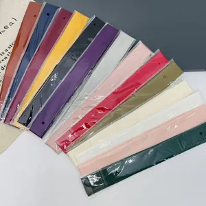 Solid color thin silk scarf ribbon for bag handles and hair styling fashion decoration.