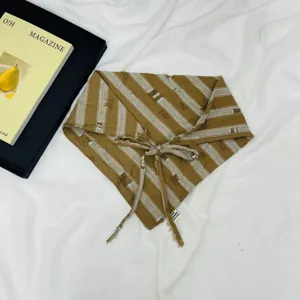 Kids striped triangular scarf breathable fashion cute toddler baby neckerchief bow tie