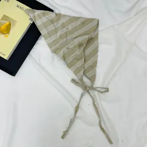 Korean kids striped triangular headscarf breathable cute windproof baby spring autumn head wrap