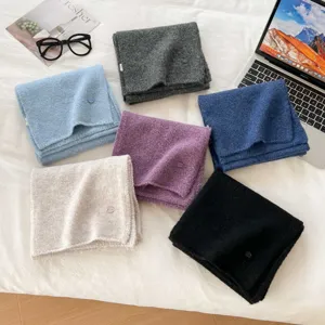 Autumn Winter Soft Knitted Scarf Solid Color Warm Neckerchief Korean Style Casual Fashion Scarf For Women