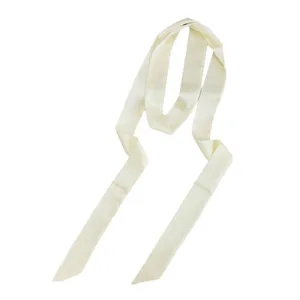 Solid color slim satin ribbon scarf for bag handle and hair decoration elegant neckerchief