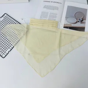 Sommer Sonnenschutz Gesichtsmaske UV Schutz atmungsaktiver Nackenschutz gelb Detail
