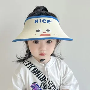 Sommer Kinder Sonnenhut leer oben UV Schutz Strand Kappe mit niedlichem Zeichentrick Design