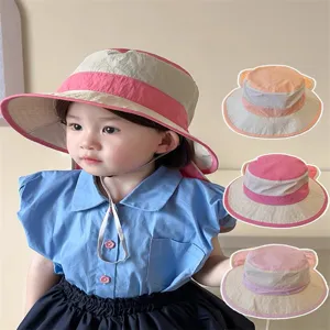 Kids sun hat wide brim quick drying baby uv protection outdoor beach fisherman hat variant