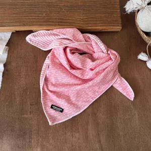 Kids pink polka dot scarf baby cotton saliva towel cute toddler neckerchief autumn winter