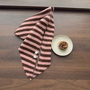 Kids knit striped scarf cozy warm neck warmer winter fashion toddler apparel accessories
