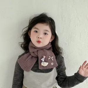 Korean style kids knitted scarf autumn winter warm cute duck baby thick wool winter scarf