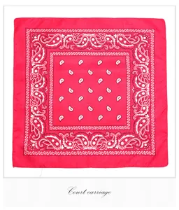 Rotes Paisley Bandana Tuch quadratischer Schal Hip Hop Outdoor Sport Kopfbedeckung