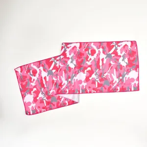Asciugamano sportivo yoga microfibra mimetico rosa ad asciugatura rapida spiaggia.