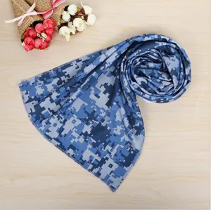 Blue digital camo cooling towel for sports, fitness, and outdoor activities to keep you cool.