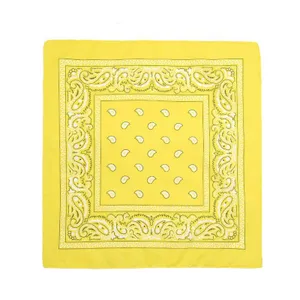 Gelbes Paisley Bandana Hip Hop Kopftuch Outdoor Radfahren Gesichtsmaske Baumwolltuch