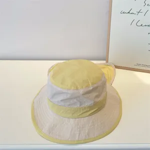 Kids sun protection bucket hat with wide brim and neck flap, quick-dry summer outdoor hat.