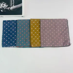 Baby plaid cotton square scarf, soft breathable neckerchief for boys and girls spring autumn.
