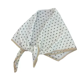 Women vintage polka dot square scarf retro breathable neckerchief fashion neck wrap