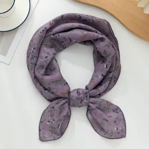 Frühling Herbst Vintage blumiger Baumwolle Leinen Schal Damen Mode Dekoration Halstuch.