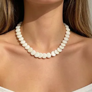 Natuurlijke schelp kralen choker halsketting minimalistische vakantie stijl sieraden mooi
