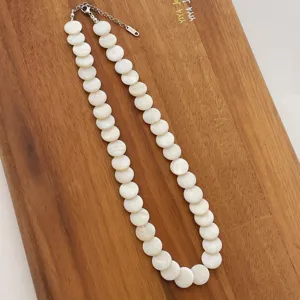 Natuurlijke schelp kralen ketting vakantie stijl minimalistische choker strand sieraden