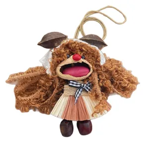 Handgemachte Fruchtschalen Puppe Taschenanhänger, süßer kreativer Schlüsselanhänger für Damen.