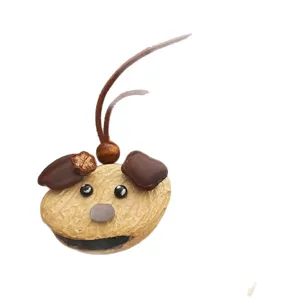 Fait main mignon pendentif chien cacahuète créatif drôle charme de sac porte-clés unique
