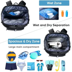 Trekkoord Rugzak Grote Capaciteit Outdoor Sport Fitness Reistas Nat Droog Scheiding