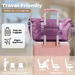 Grande borsone da viaggio impermeabile, borsa da weekend leggera per brevi viaggi.