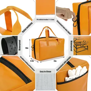 Portable Insulated BBQ Meat Cooler Bag Waterproof Thermal Picnic Tote Bag Large Capacity Outdoor Food Storage Handbag