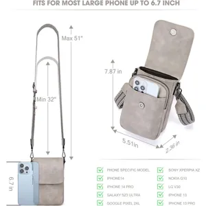 Women Fashion PU Leather Crossbody Bag Casual Commuter Shoulder Bag With Wide Strap Solid Color Handbag Travel Daily Purse