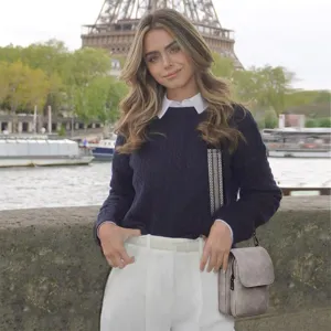 Stylish women PU crossbody bag lifestyle detail shot featuring chic daily commute fashion wear.
