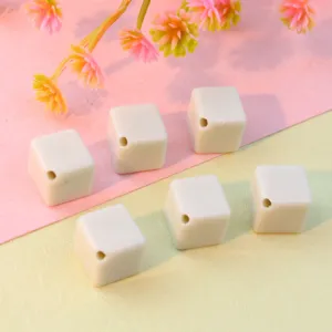 8mm acrylic square beads with diagonal hole diy craft loose beads for jewelry making