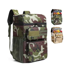Geïsoleerde camo koelrugzak, lekkagevrije thermische picnic tas voor buiten kamperen.