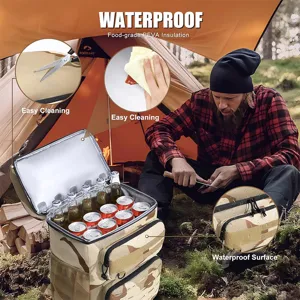 Waterdichte geïsoleerde koelrugzak voor outdoor kamperen picknick wandelen opbergtas