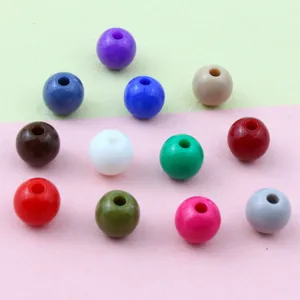 Acrylic Solid Color Round Beads DIY Jewelry Making Loose Spacer Beads Craft Accessories For Handmade Bracelets Necklaces