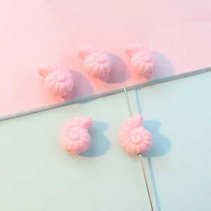 Pink conch acrylic beads direct hole diy jewelry accessories fashion handmade crafting findings
