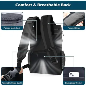 Insulated picnic backpack with padded mesh back, breathable straps and large capacity storage.