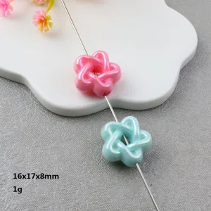 Acrylic hollow star beads DIY handmade phone chain material accessories 16x17x8mm 1g