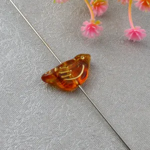 Vintage gold-traced acrylic bird direct hole loose beads for DIY handmade jewelry making accessories.