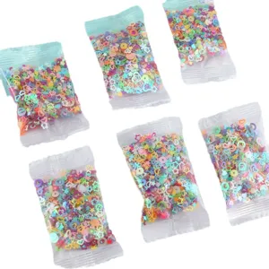 DIY holographic star and heart glitter sequins for slime filling and craft accessories main view.