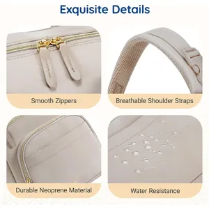 Detailed view of the lightweight diaper backpack featuring smooth zippers and waterproof fabric.